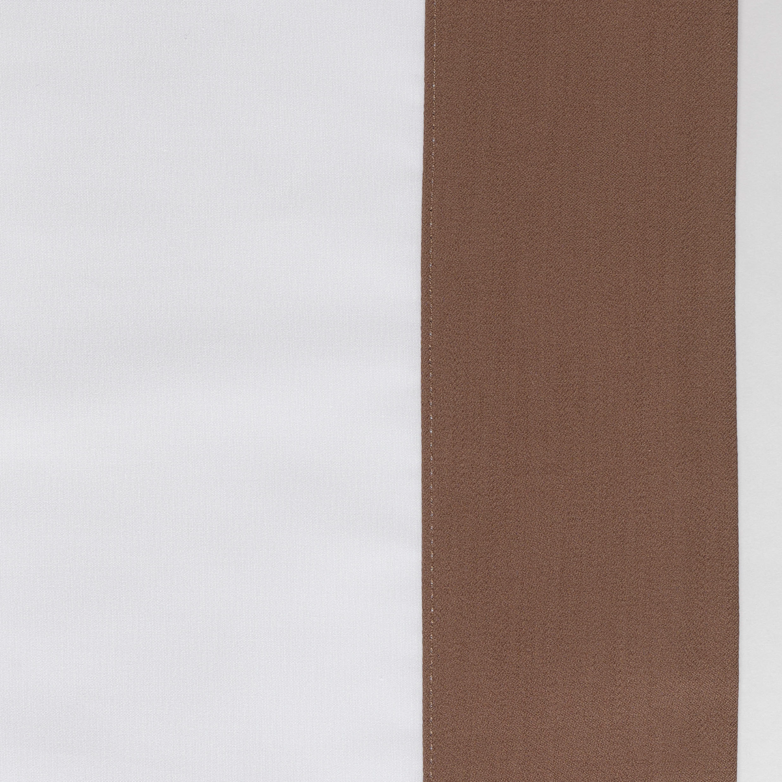 Full Bed Dressed in Celso de Lemos Hella Bedding with Amande Colored Swatch