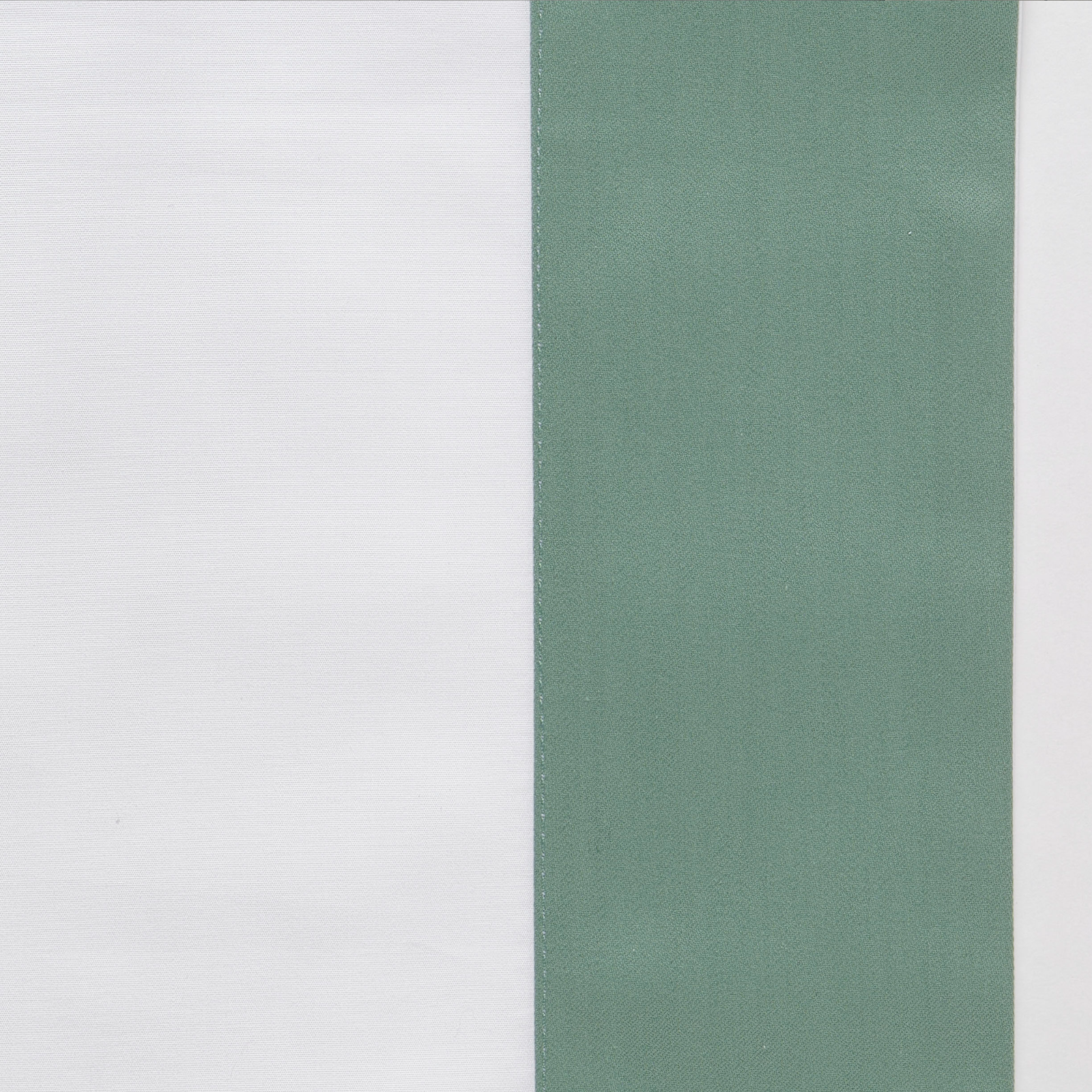 Full Bed Dressed in Celso de Lemos Hella Bedding with Lichen Colored Swatch