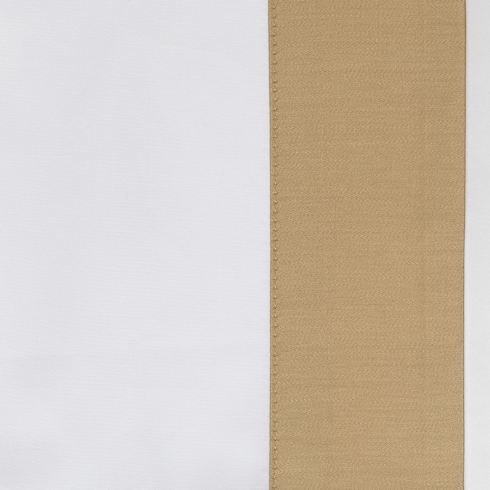 Full Bed Dressed in Celso de Lemos Hella Bedding with Miel Colored Swatch