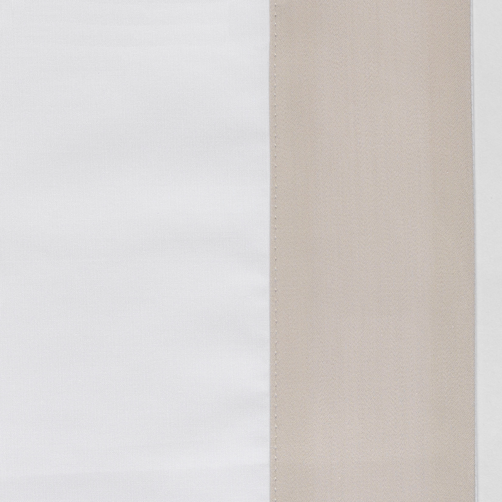 Full Bed Dressed in Celso de Lemos Hella Bedding with Amande Nacre Swatch