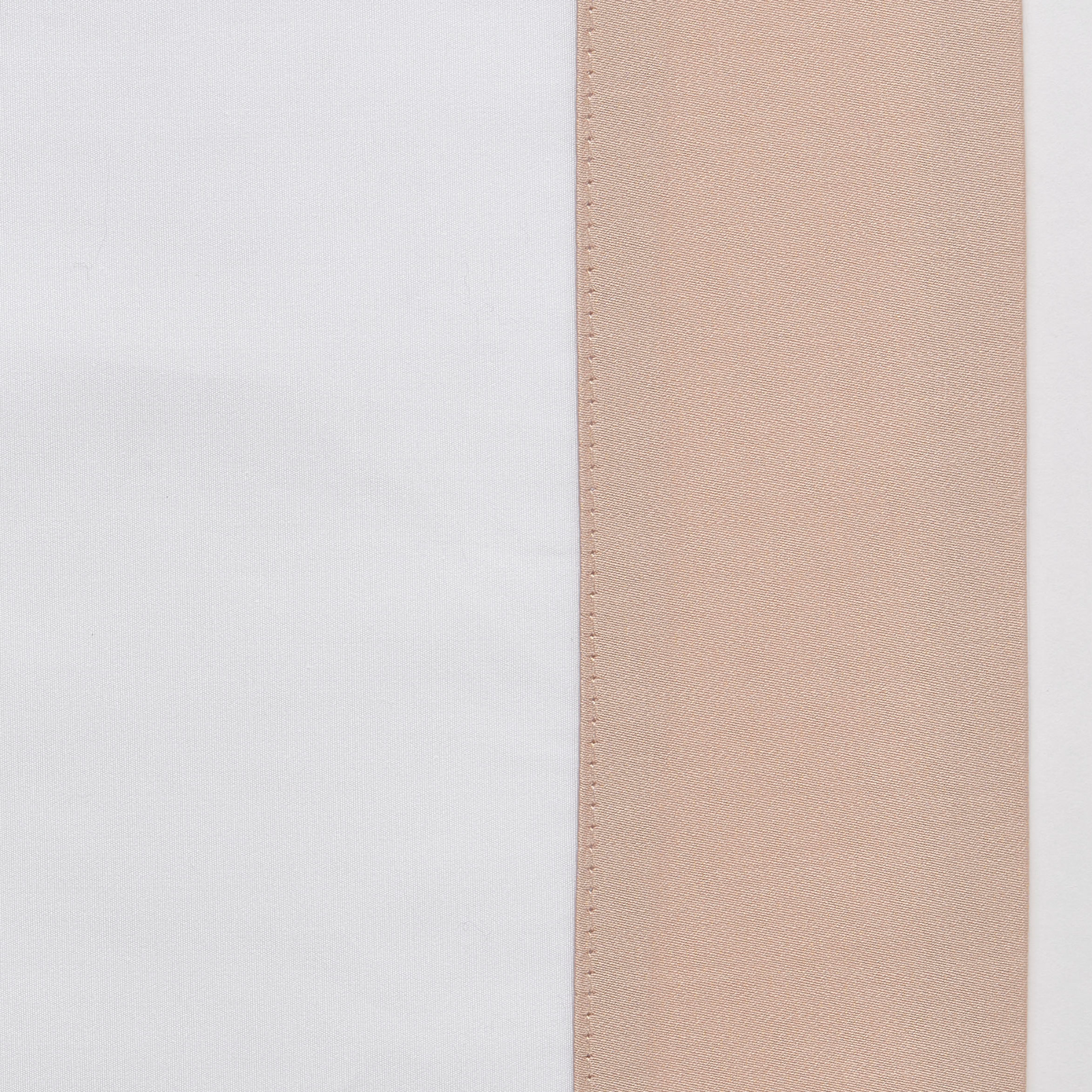 Full Bed Dressed in Celso de Lemos Hella Bedding with Powder Colored Swatch