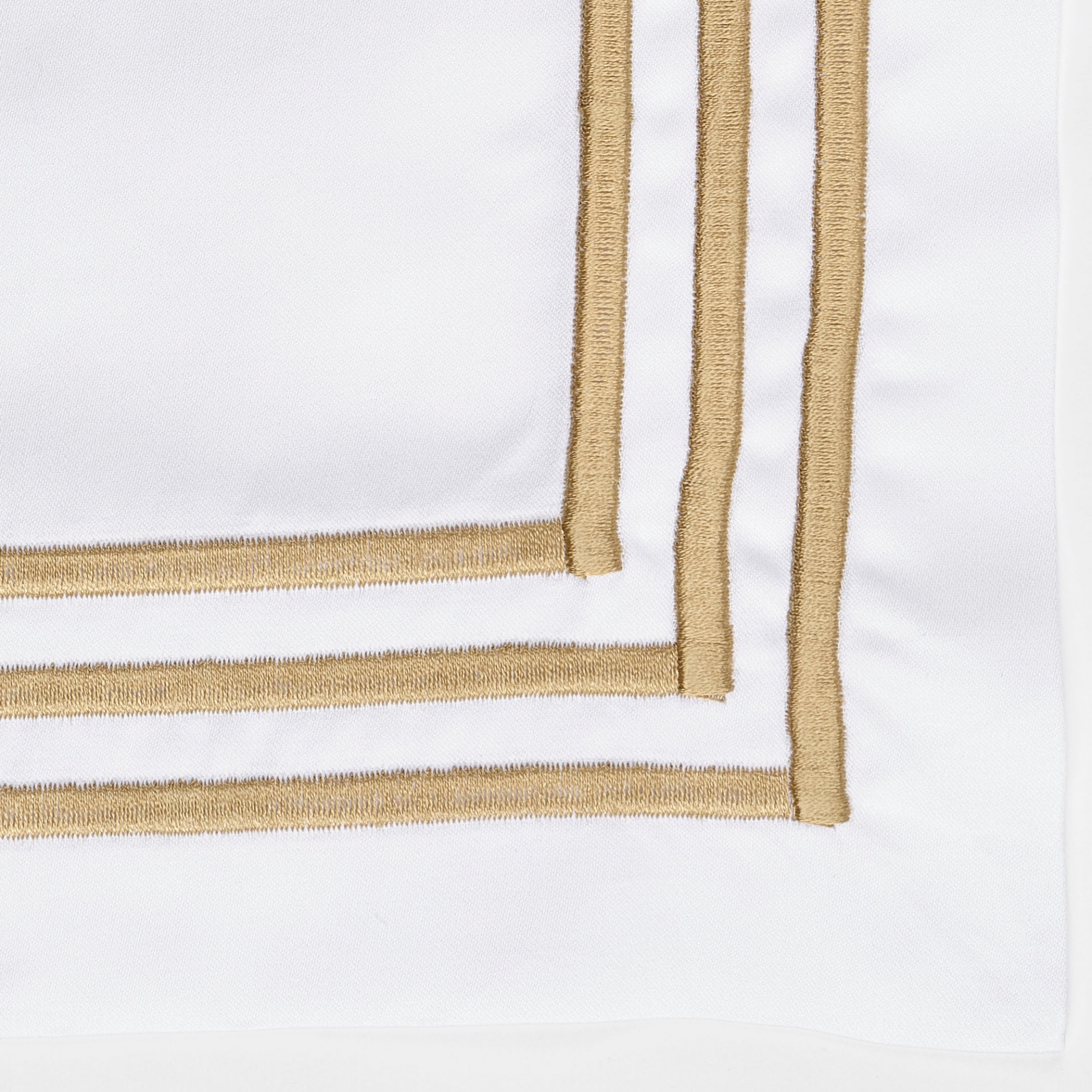 Full Bed Dressed in Celso de Lemos Ram Collection with Gold Swatch