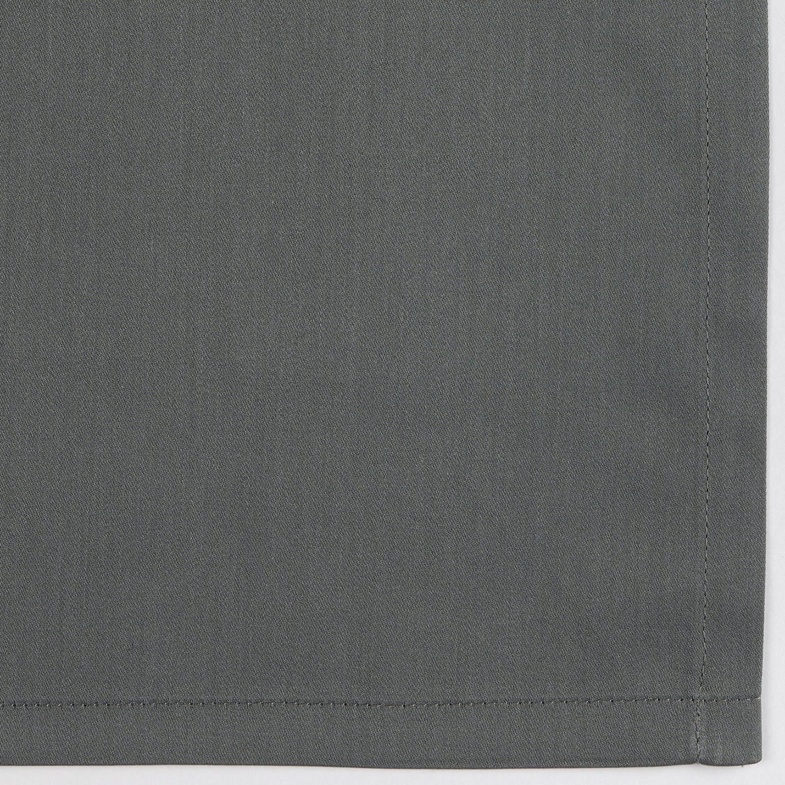 Full Bed Dressed in Celso de Lemos Secret Bedding with Granit Colored Swatch