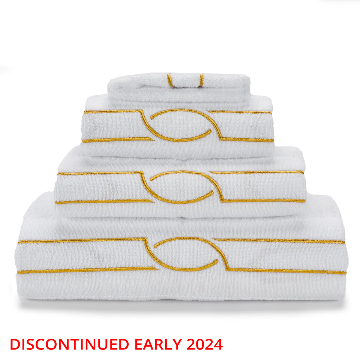 Abyss Cluny Bath Towel - White/Gold (108)