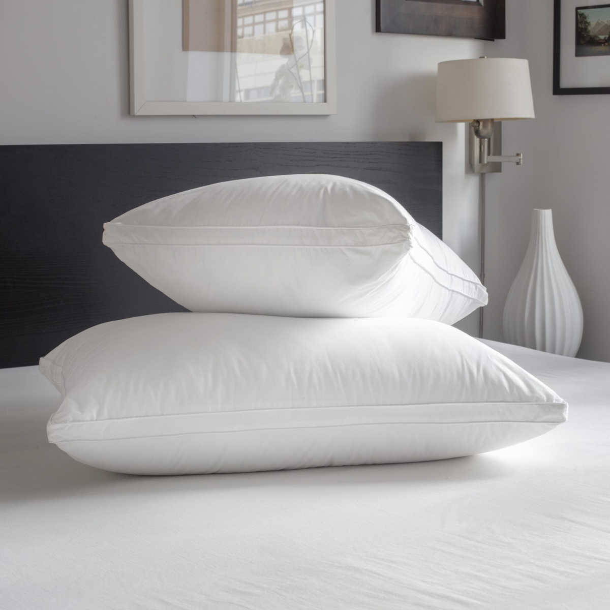 Lifestyle Shot of Downright Himalaya Polish White Goose Down Gusseted Pillow