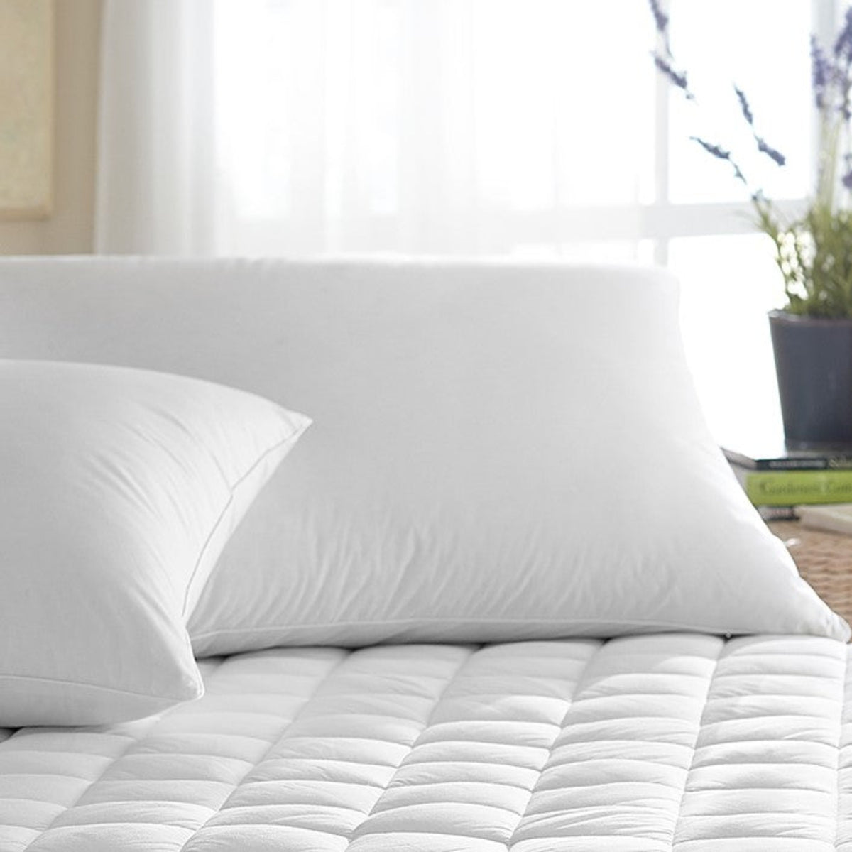 Closeup of Downright Intera 600 Fill Power White Goose Down Pillow