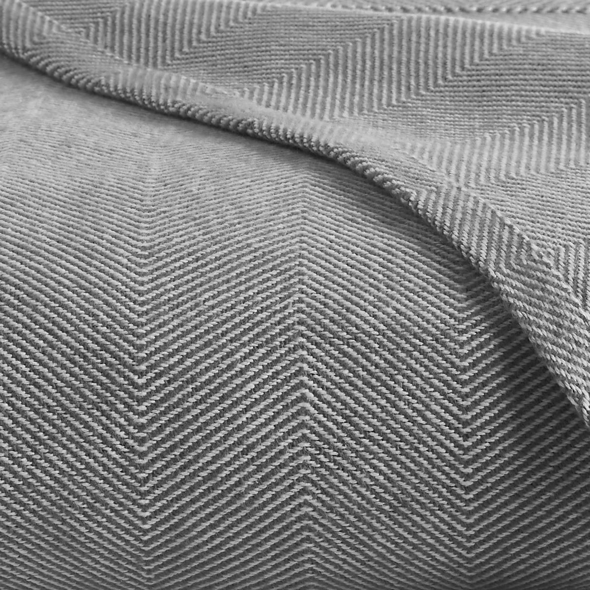 Downtown Company Herringbone Blankets and Throw - Charcoal Gray/White