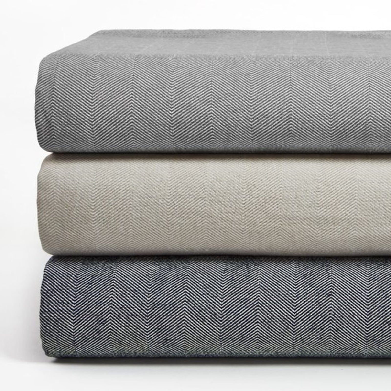 Stack of Downtown Company Herringbone Blankets