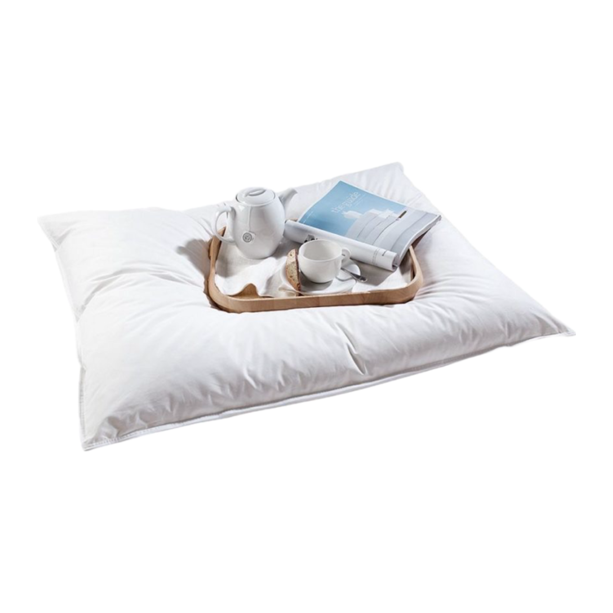 Breakfast Tray on Downtown Company Oversized Slumber Pillow Down Fill
