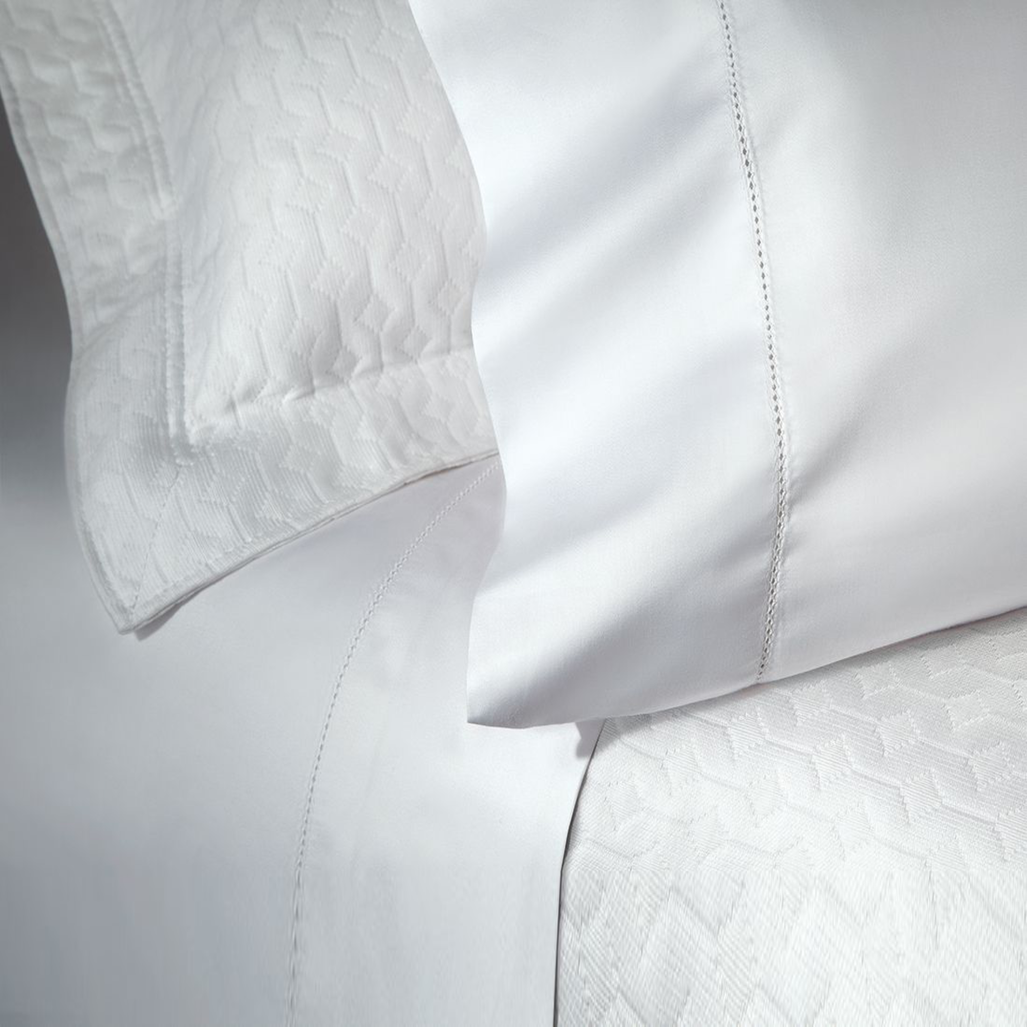 Pillowcase Detail of Downtown Company Paula Bedding in White
