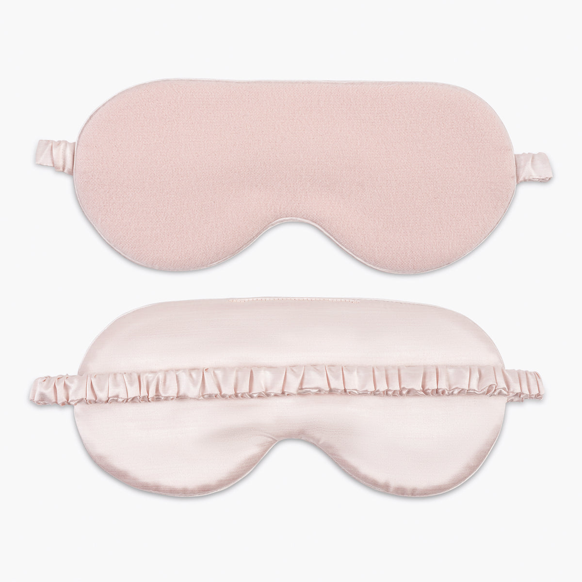 front and reverse matouk dream modal sleep mask in blush