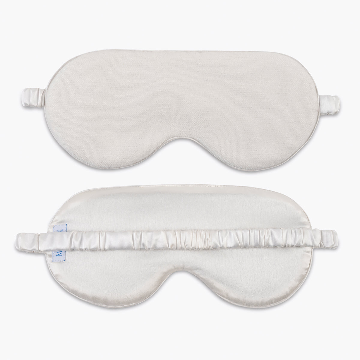 matouk dream modal sleep mask in oyster - front and reverse
