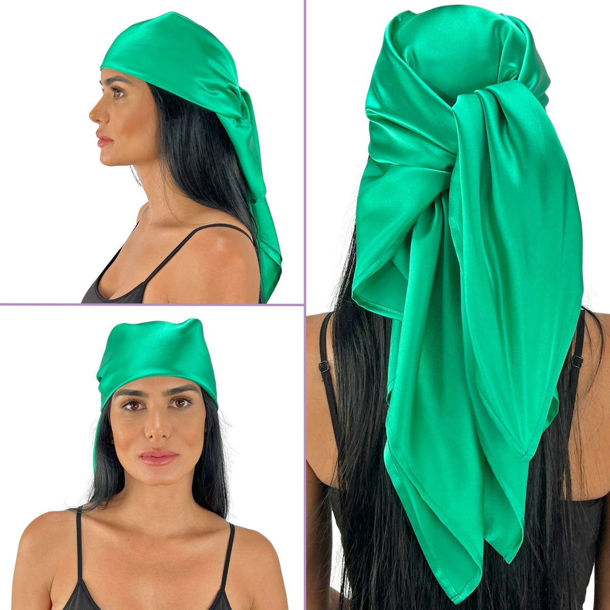Mulberry Park Silks Pure Silk Square Head Scarf - Emerald
