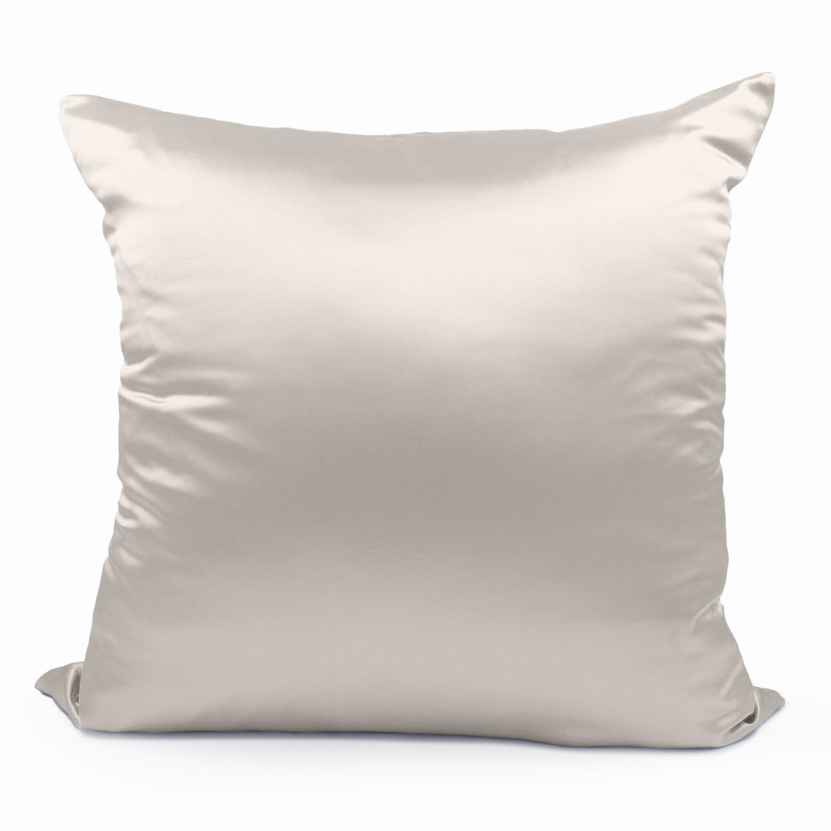 An elegant 22 Momme silk Euro sham Ivory, displaying smooth fabric and clean stitching