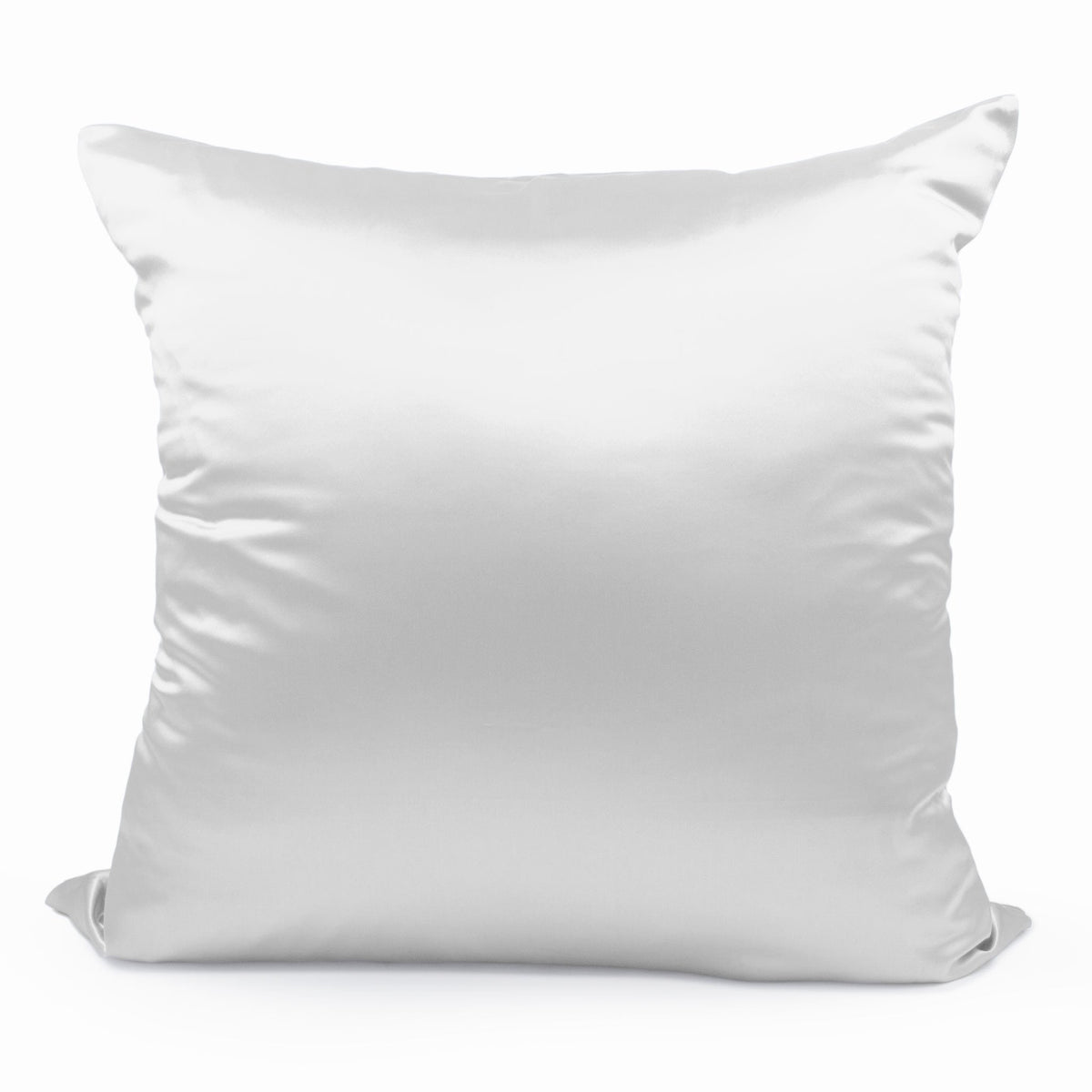 An elegant 22 Momme silk Euro sham in White, displaying smooth fabric and clean stitching