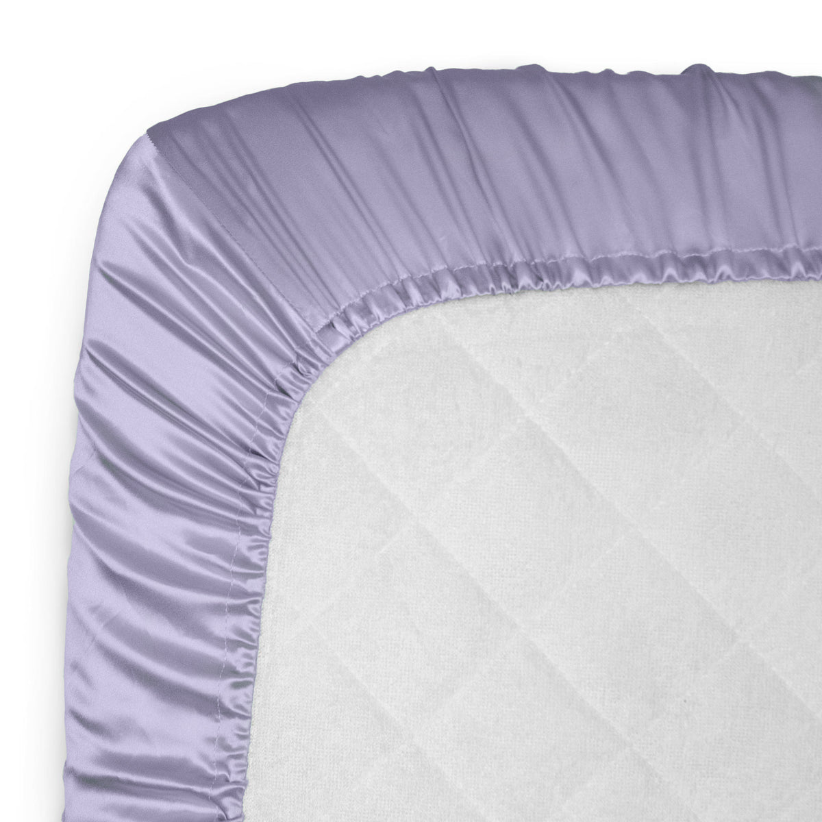 Mulberry Park 19 Momme Silk Crib Sheet - Peaceful Purple