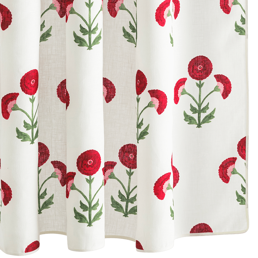 Matouk Schumacher Gisele Shower Curtain in Scarlet