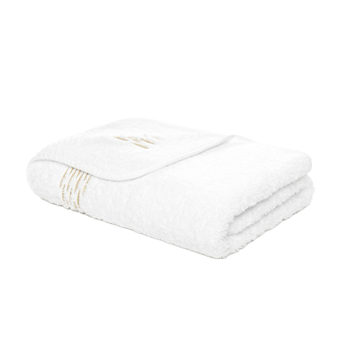 Folded Graccioza Alhambra Bath Towel White Fog Color