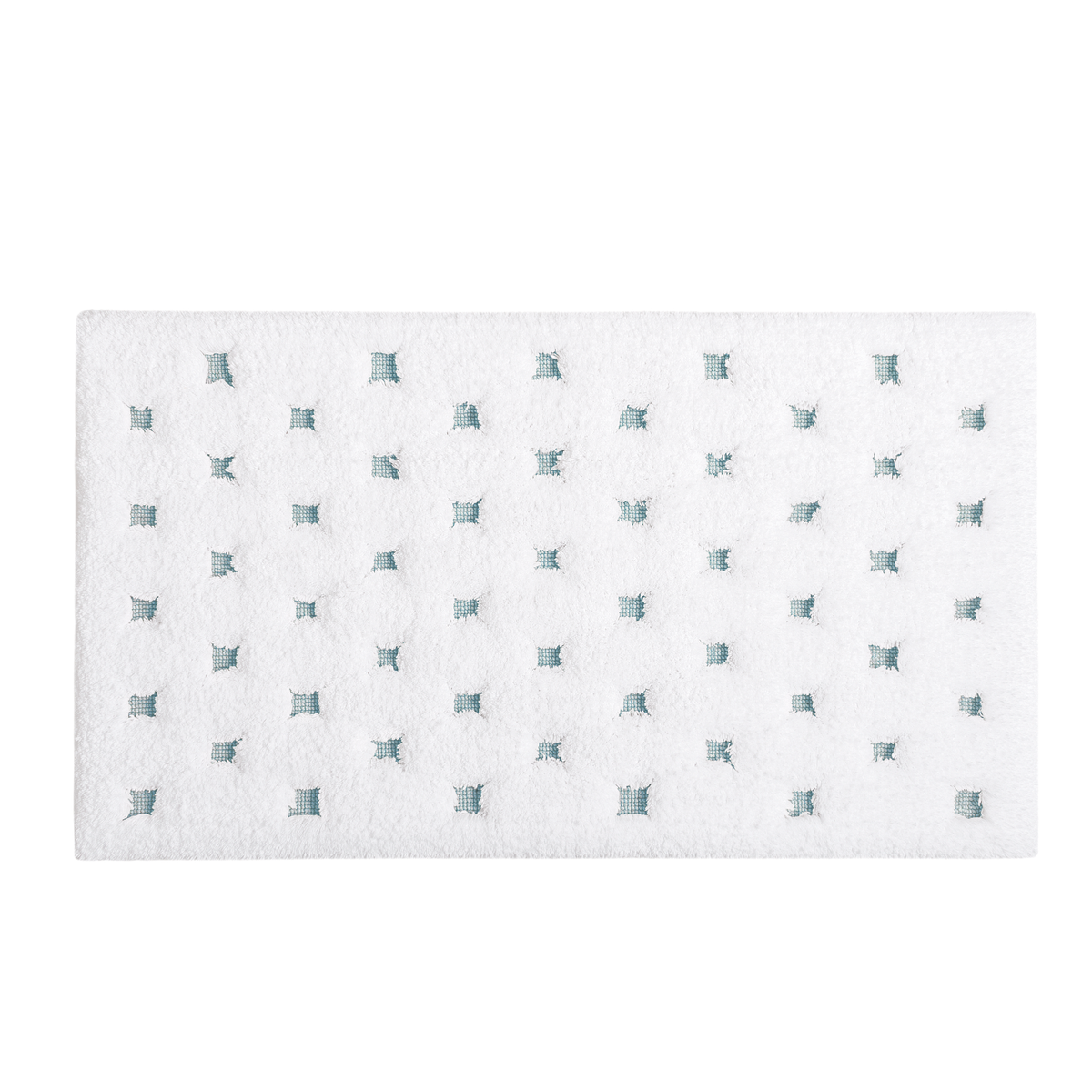 Graccioza Alice Bath Rug in White and Sea Mist colors