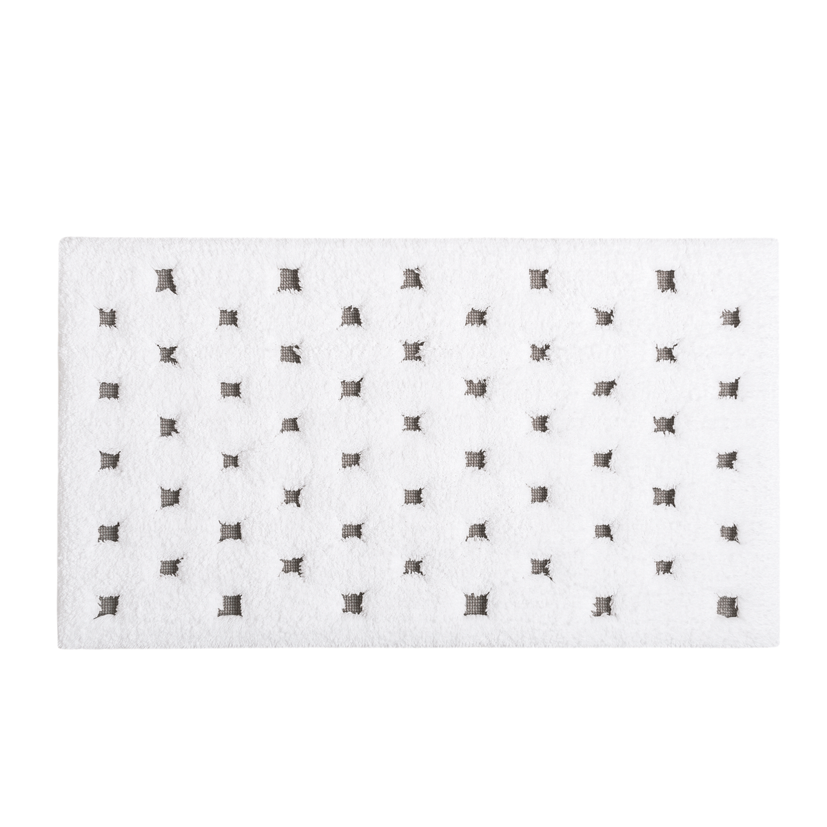 Graccioza Alice Bath Rug in White and Storm colors
