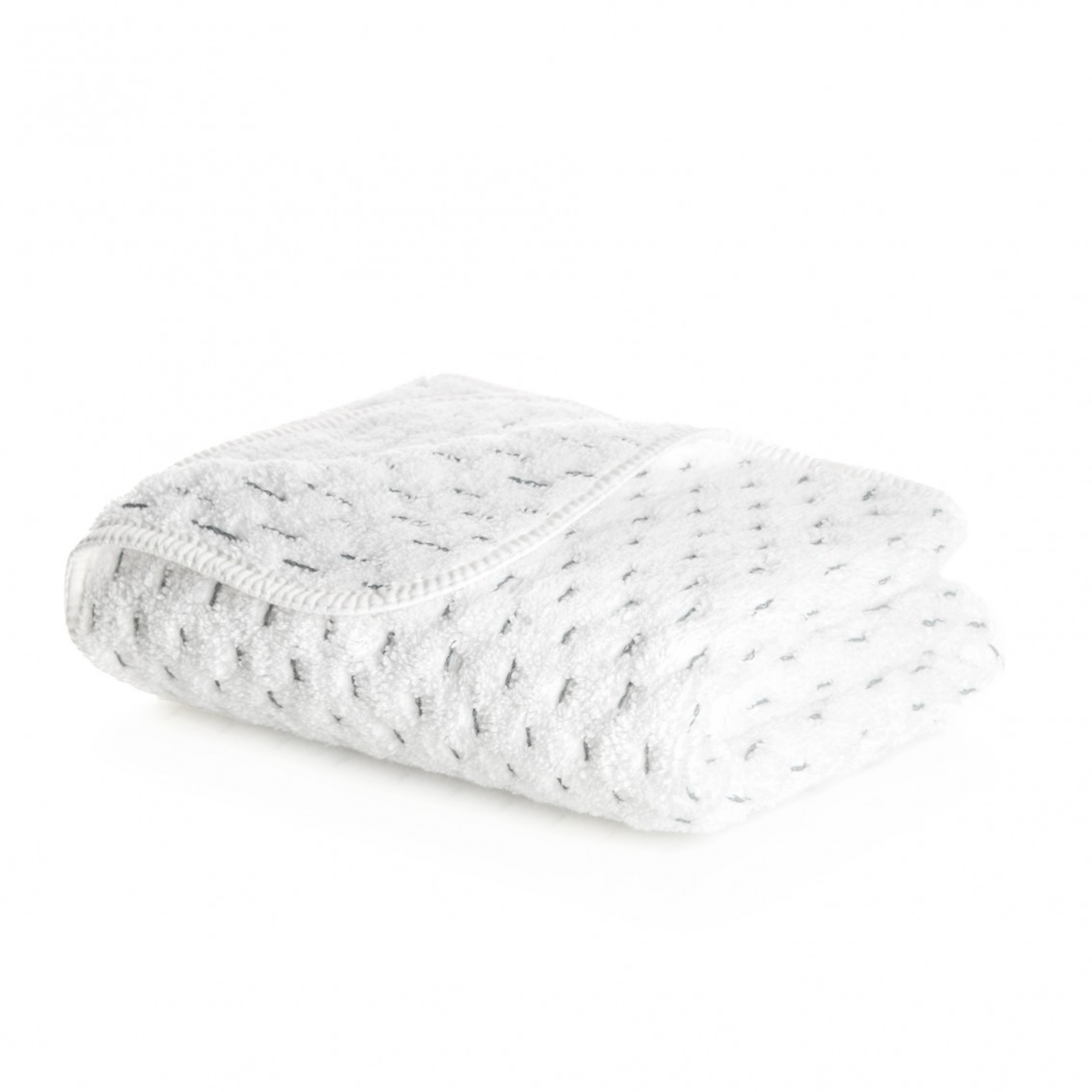 Folded White Silver Alice Bath Towel