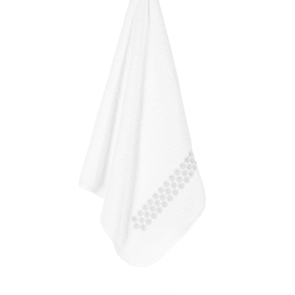 Hanging Graccioza Angele Bath Towels in White and Cloud
