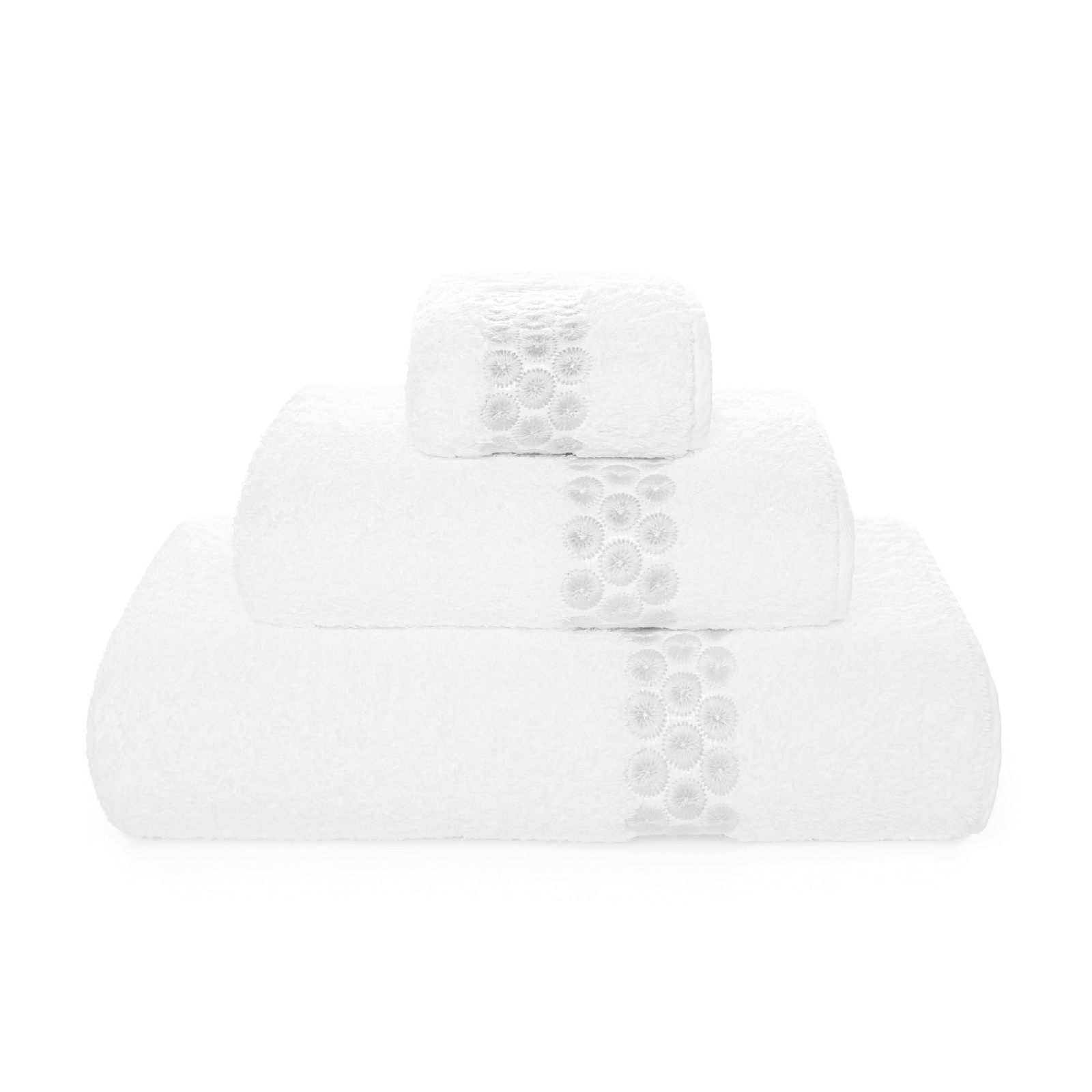 Graccioza Angele Bath Towels in White and Cloud
