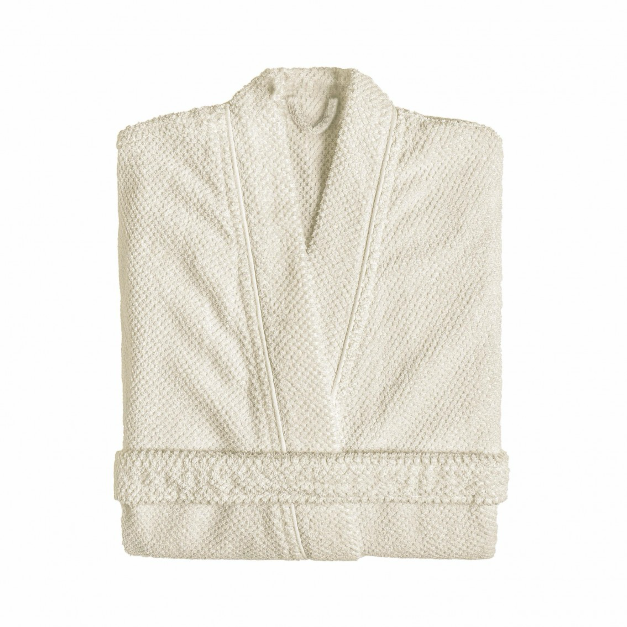 Graccioza Bee Waffle Kimono Robe Natural Fine Linens