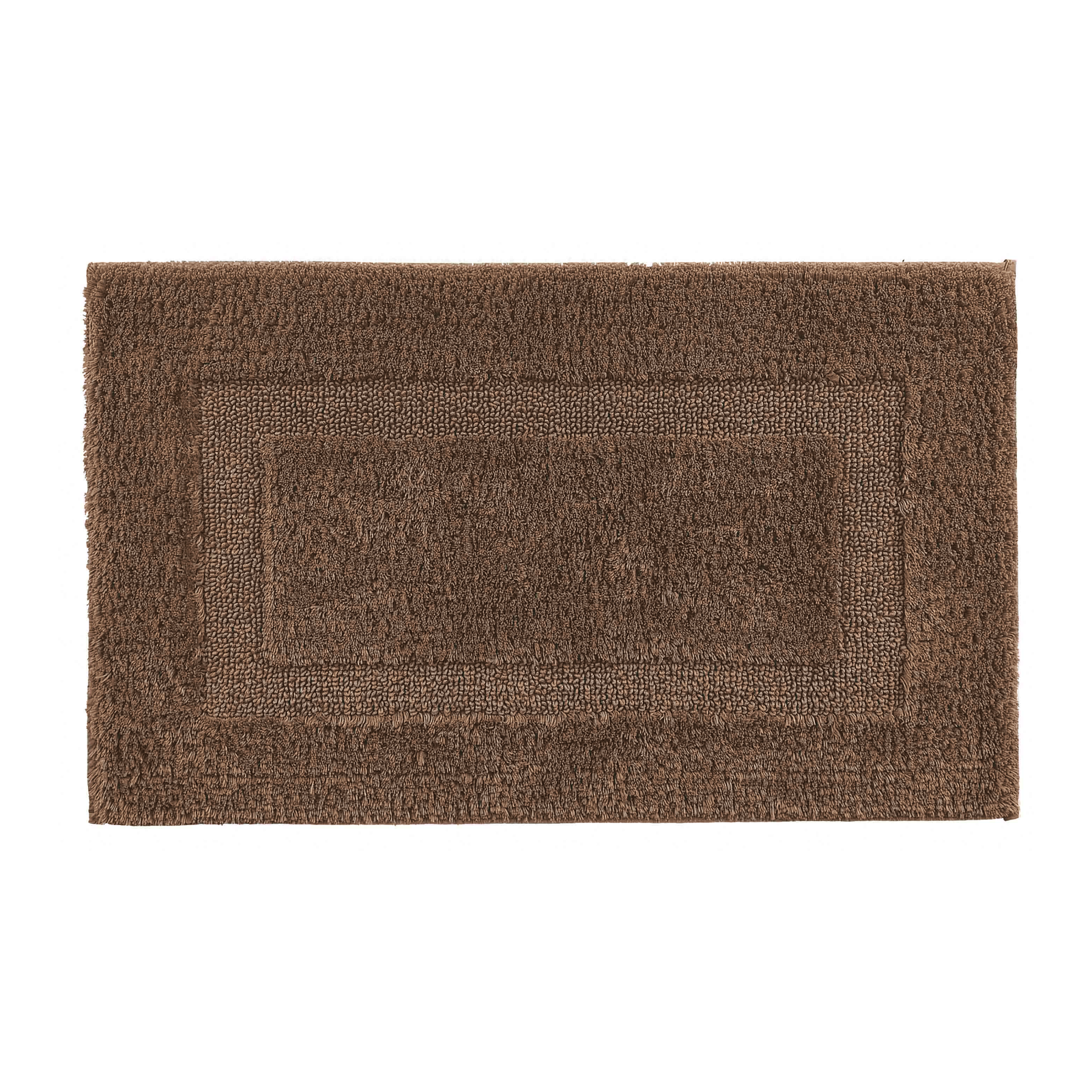 Top View of Graccioza Classic Bath Rug Brown Color