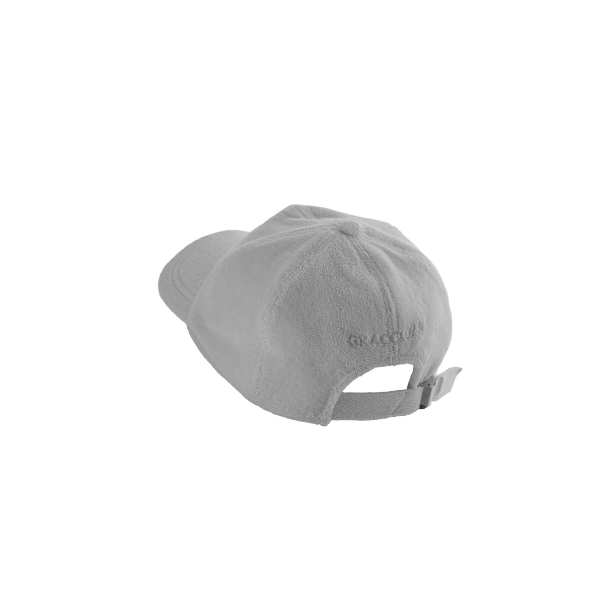 Backside view of Silver colored Graccioza Cool Cap