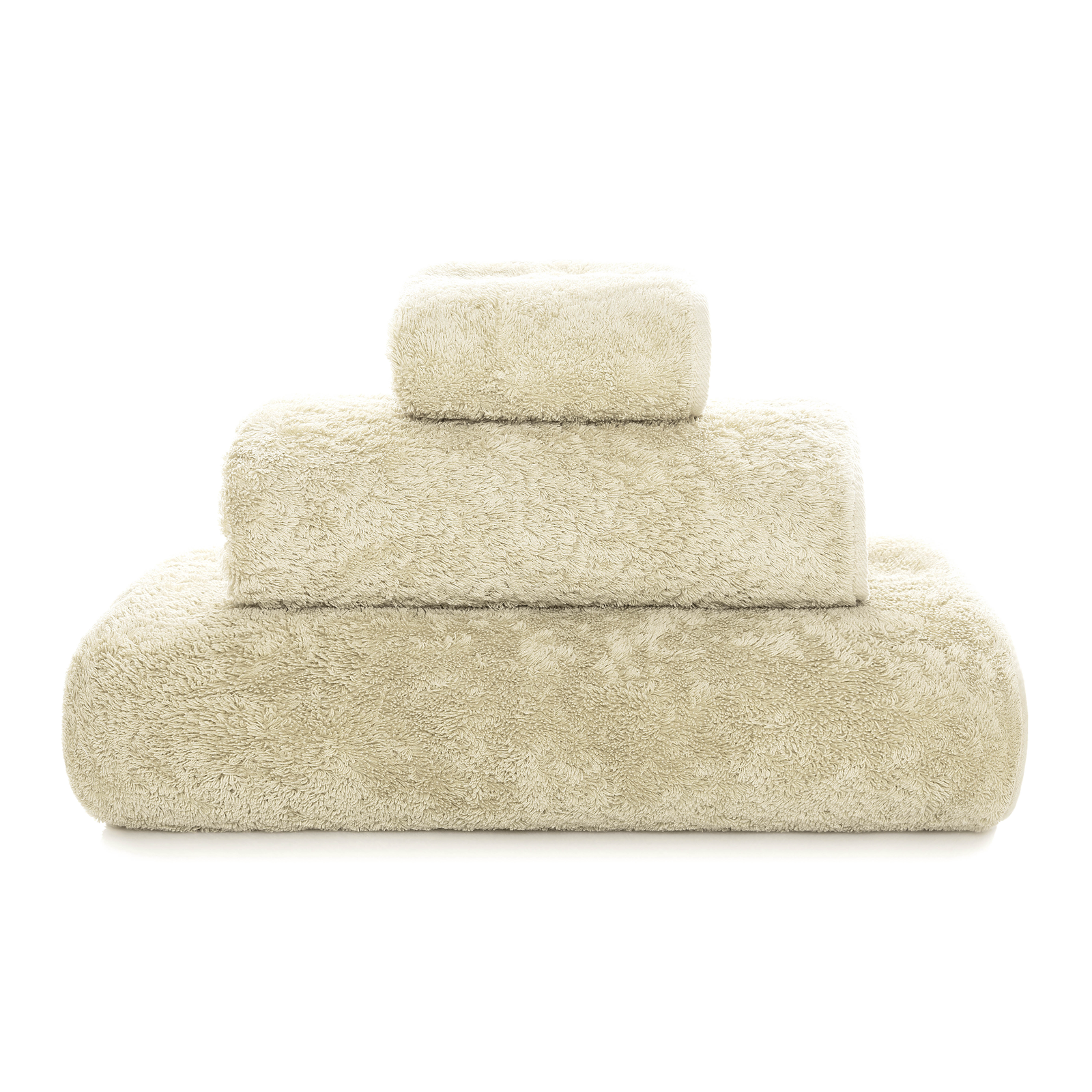 Stack of Graccioza Egoist Bath Towels in Dove