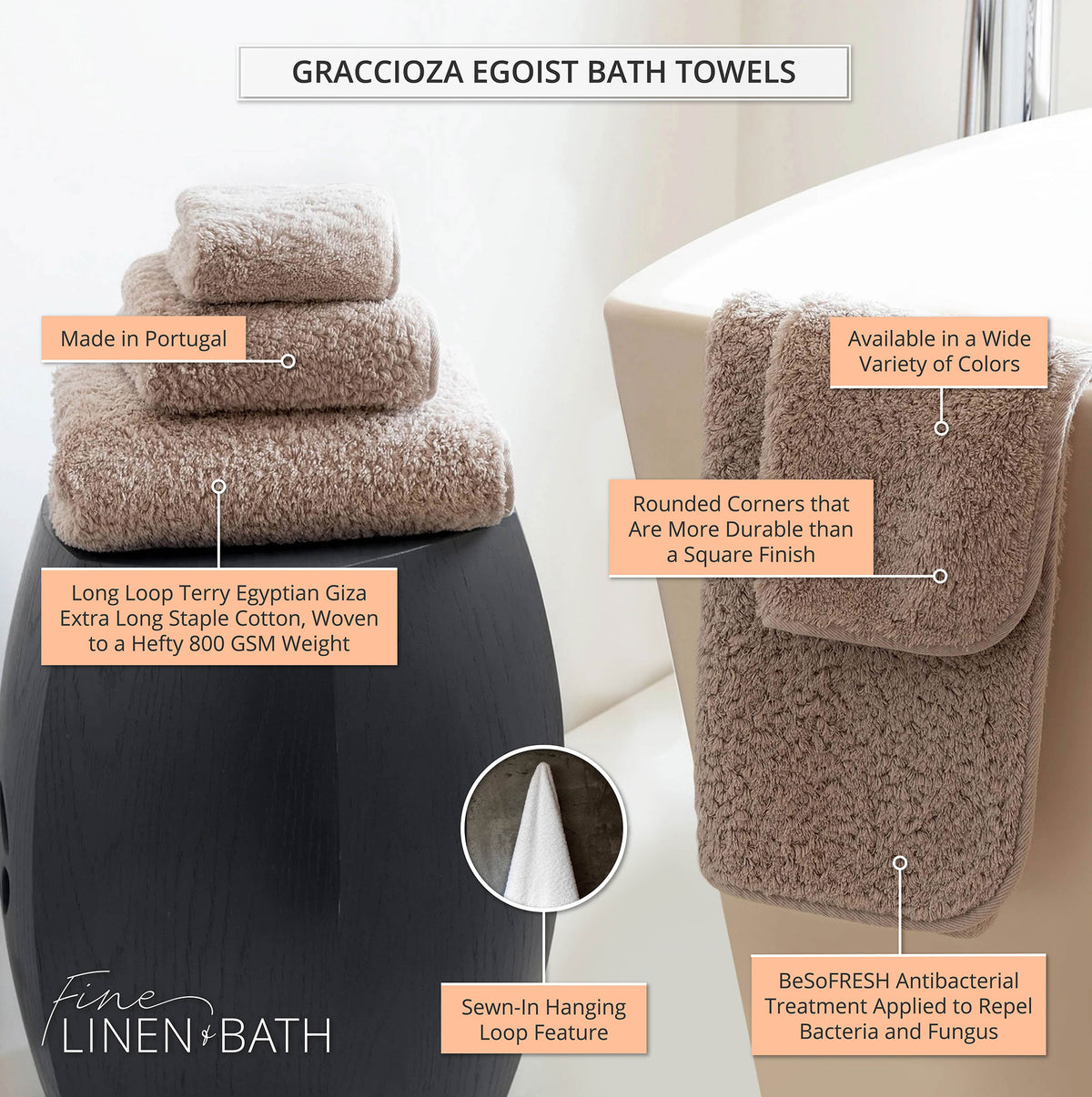 PDP for Graccioza Egoist Bath Towels