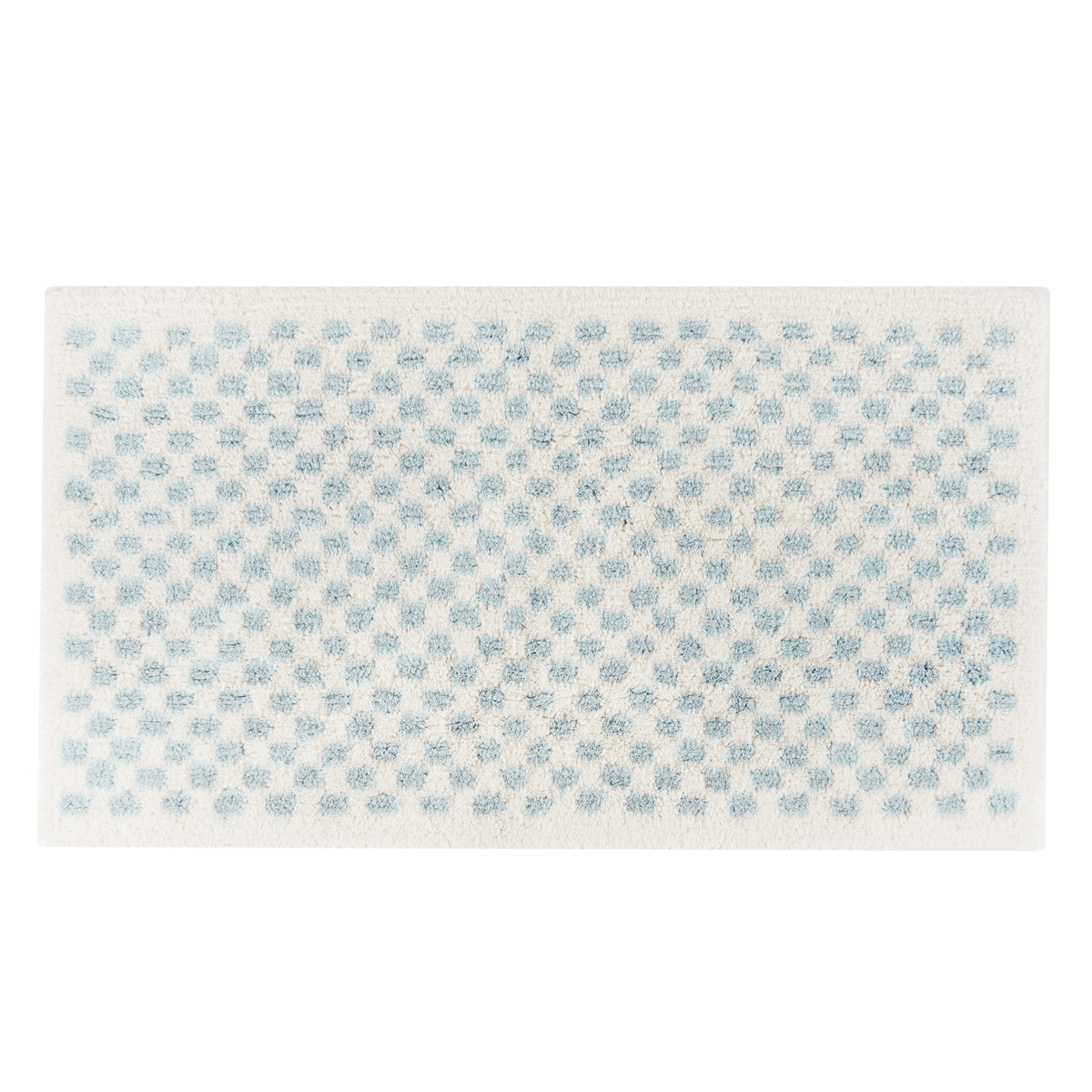 Graccioza Estoril Bath Rug in Seamist and Snow colors