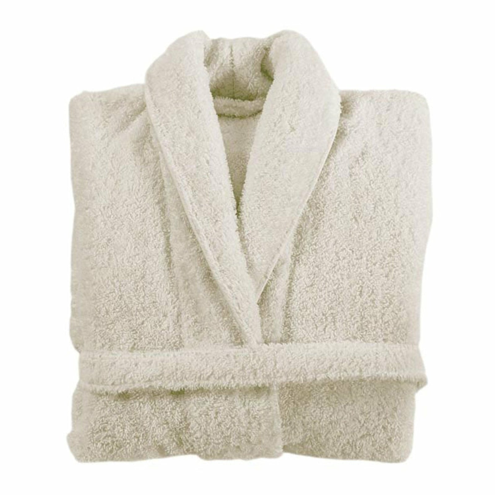 Silo Image of Graccioza Long Double Loop Bath Robe in Color Natural