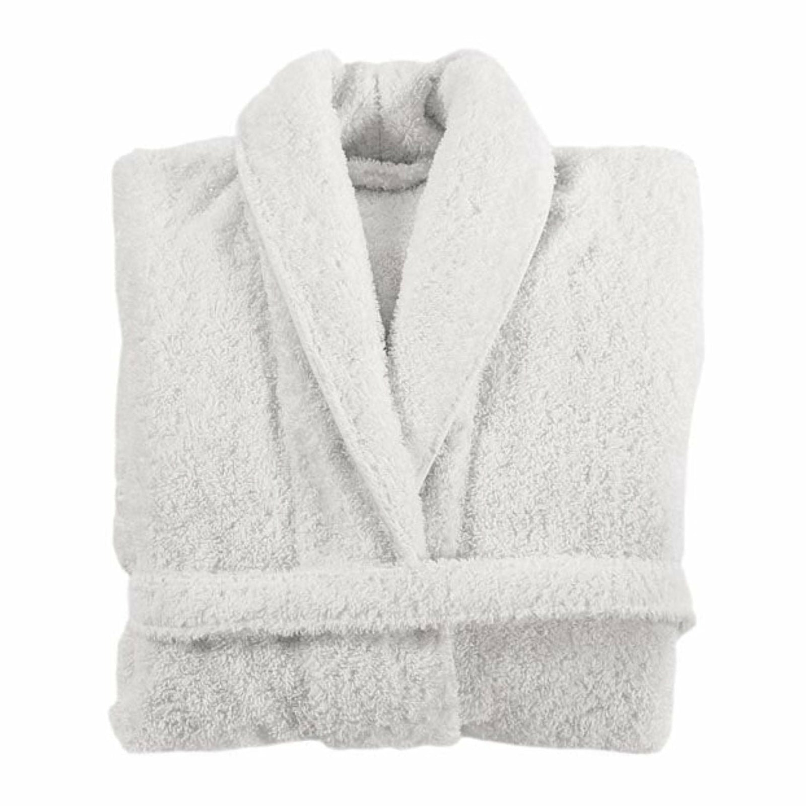 Silo Image of Graccioza Long Double Loop Bath Robe in Color White