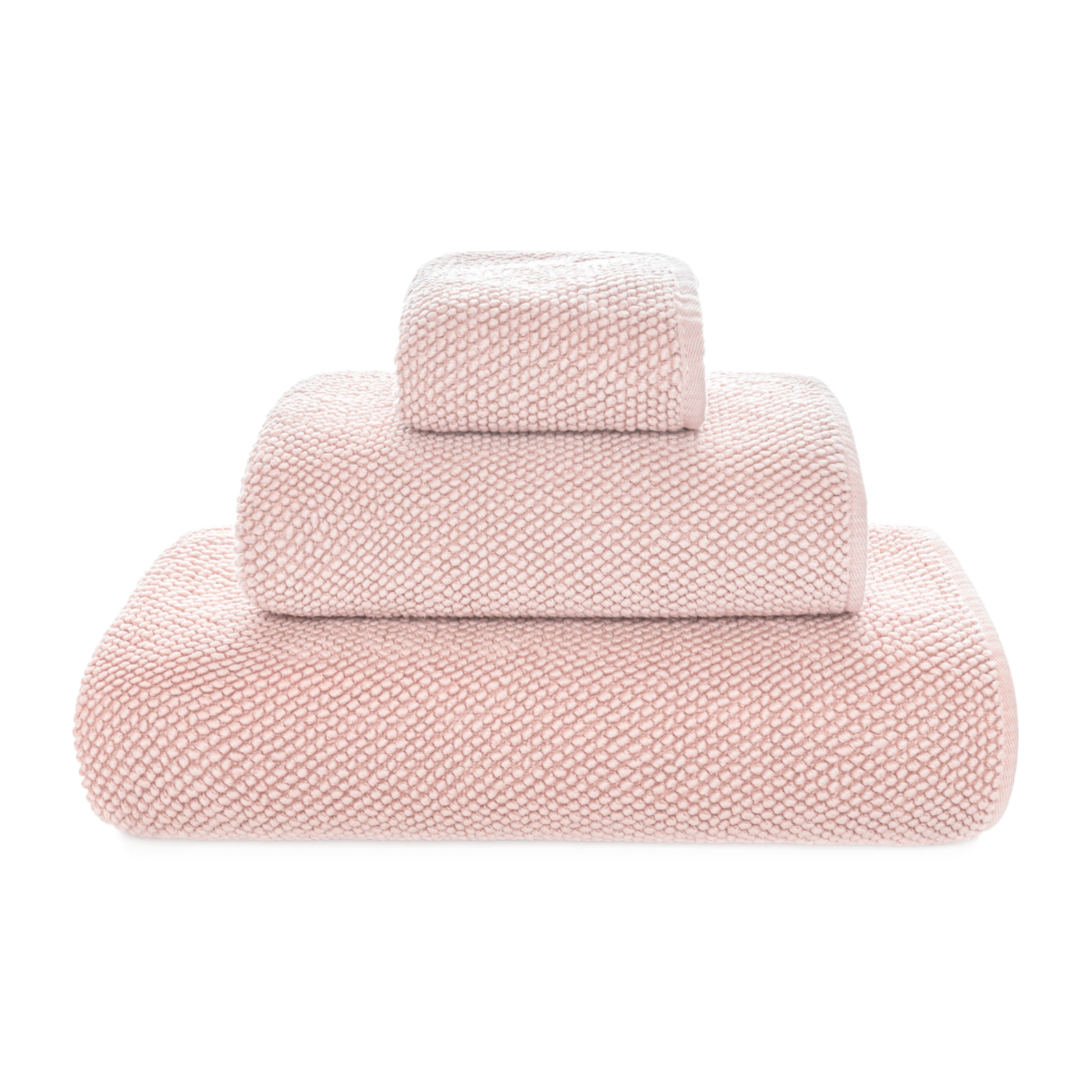 Stack of Graccioza Pearls Bath Towels in Pearl