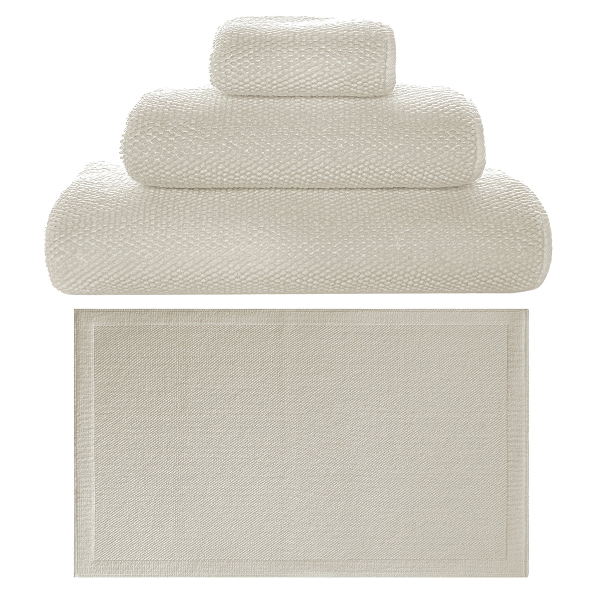 Image of Graccioza Pearls Bath Towels and Rugs in Color Fog