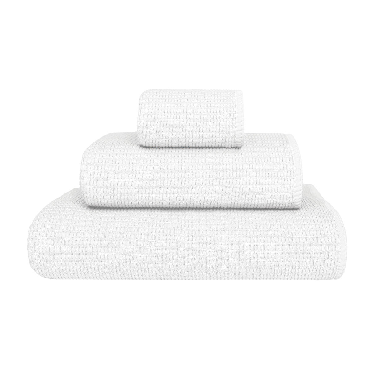 Stack of Graccioza Puro Bath Towels in White color