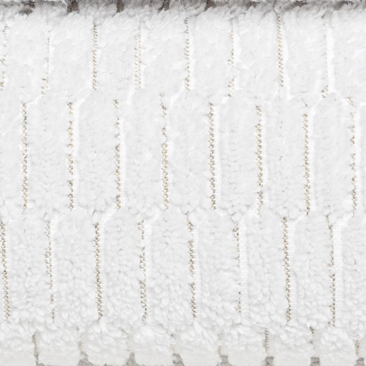 Fabric Closeup of White Graccioza Riva Bath Towels and Rugs