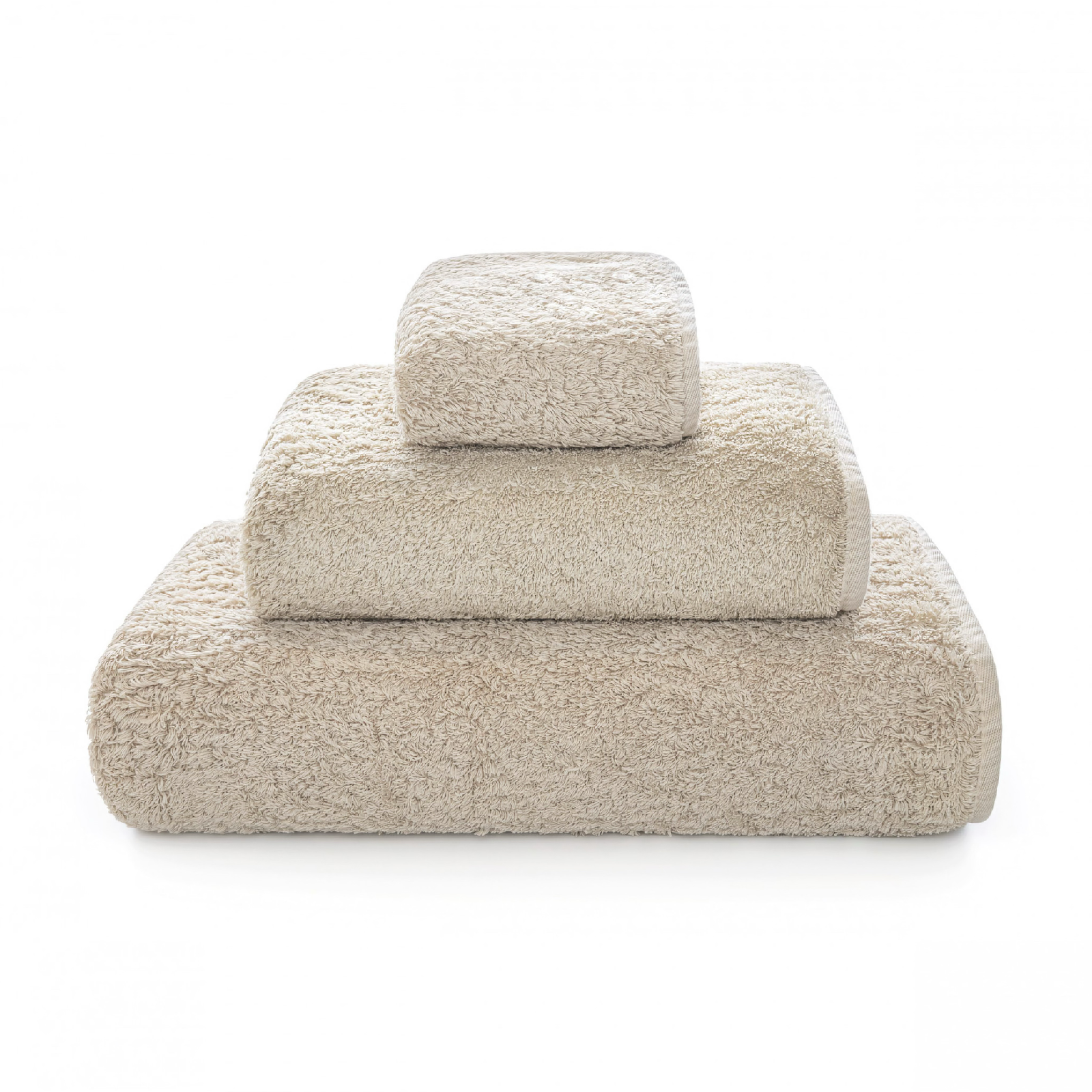 Stack of Graccioza Tecnic Bath Towels in Fog