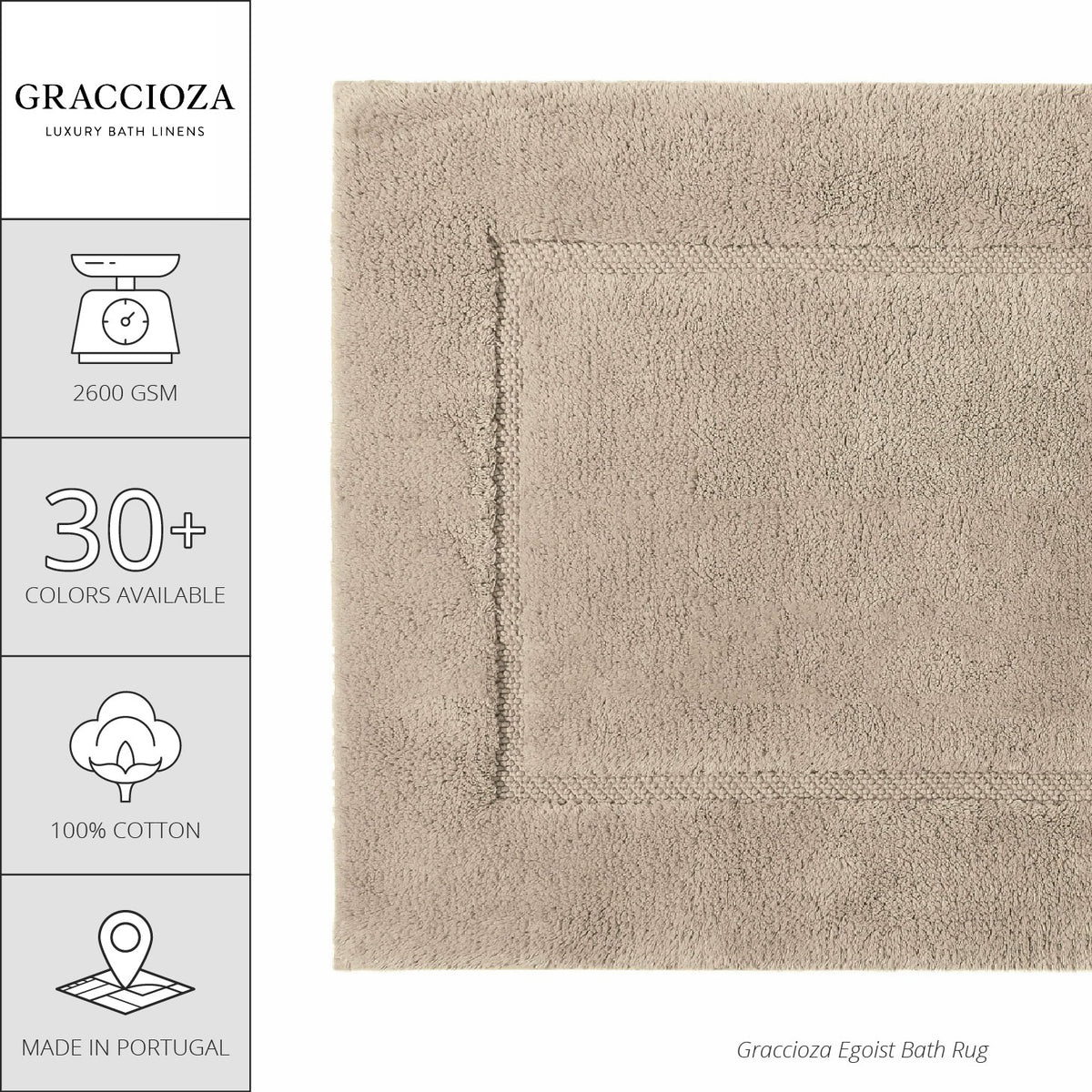 Graccioza Egoist Bath Rugs Infographics