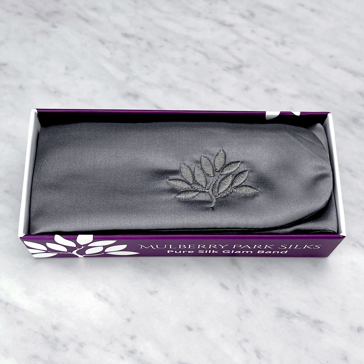 Mulberry Park Silks Silk Glam Band - Gunmetal