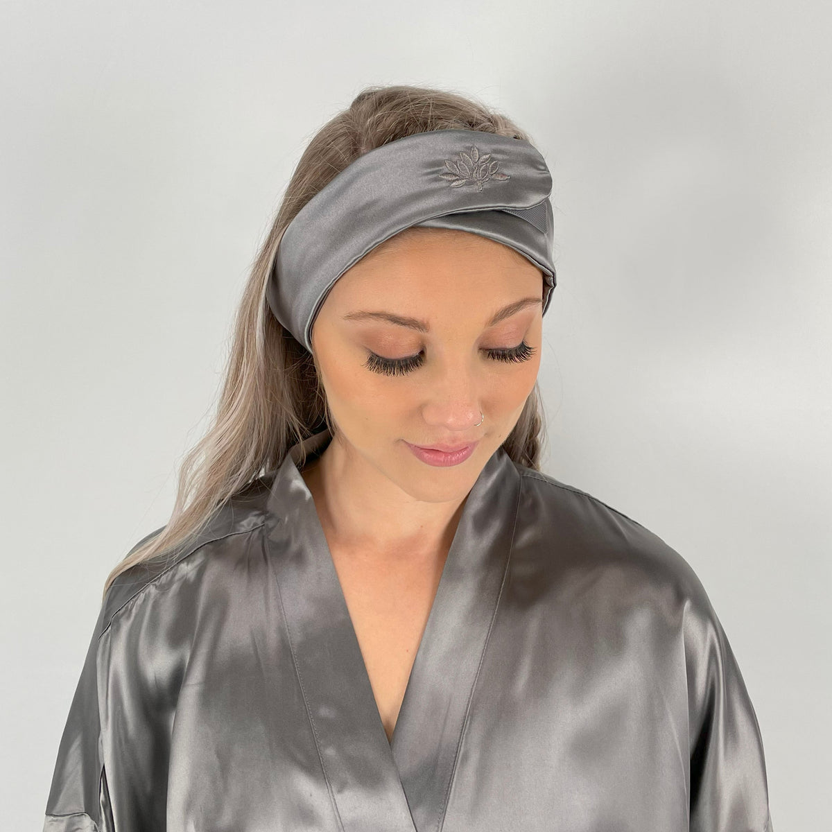 Mulberry Park Silks Silk Glam Band - Gunmetal