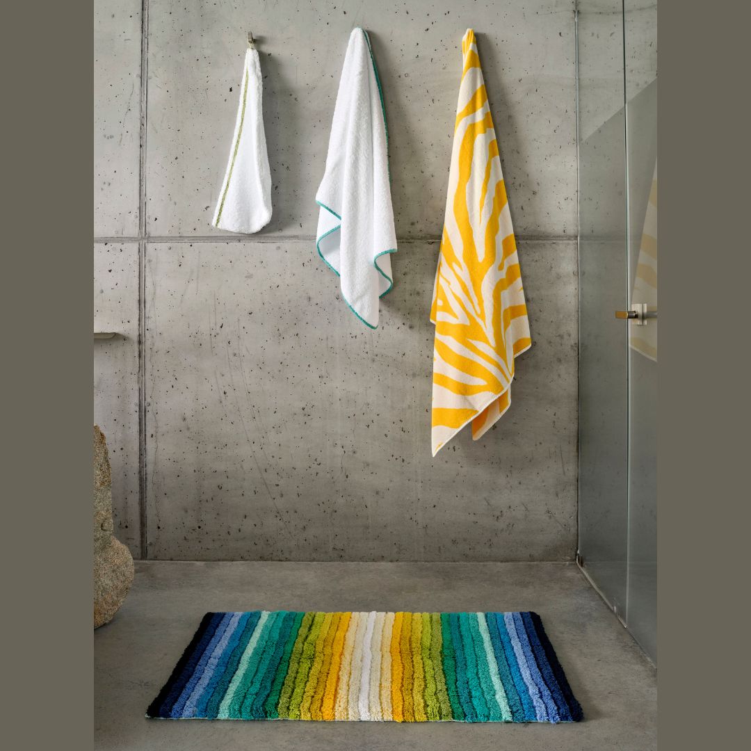 Habidecor Santa Cruz Bath Rug - lifestyle bathroom image - Lagoon