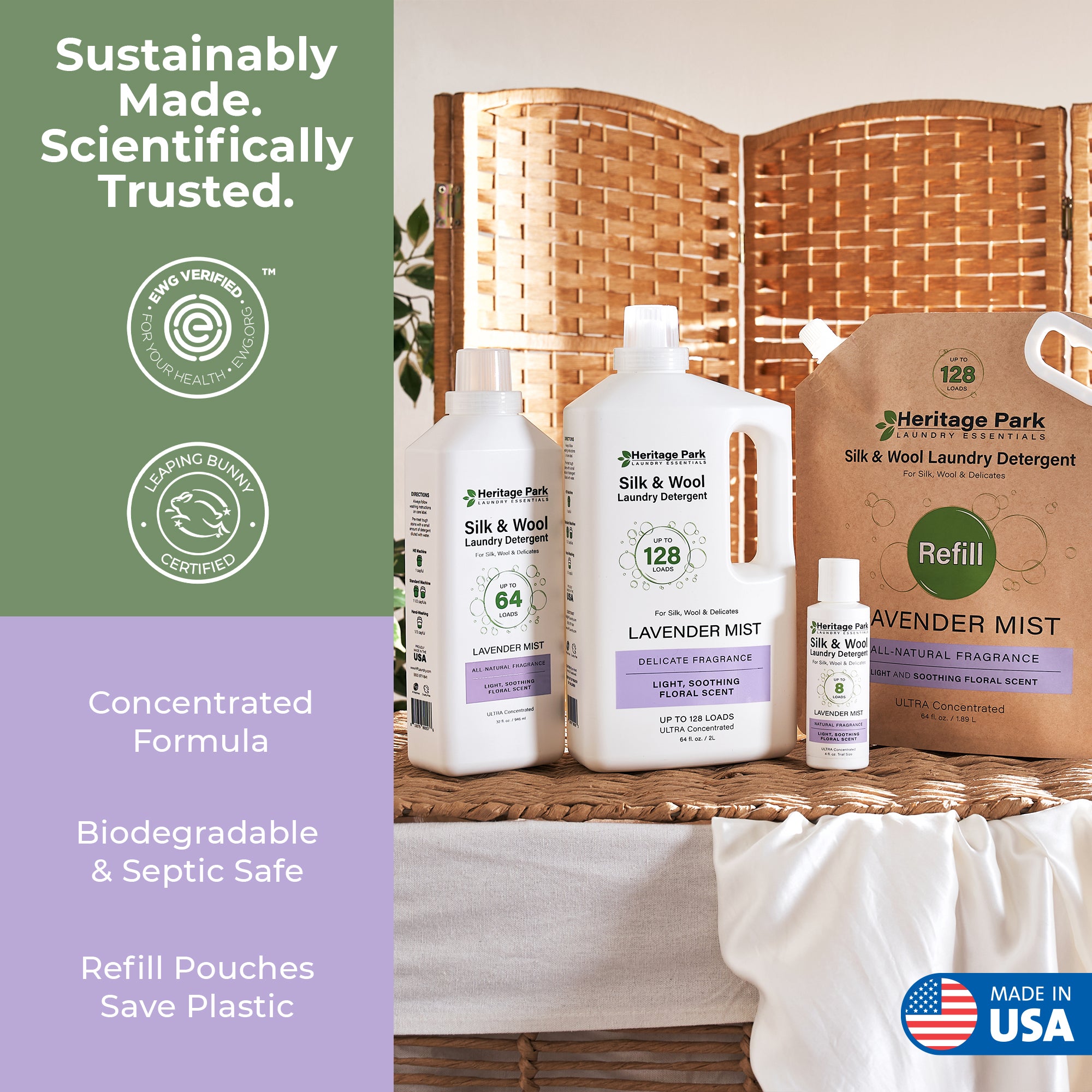 Heritage Park Silk & Wool Wash - Fragrance Free - Safe and Effective