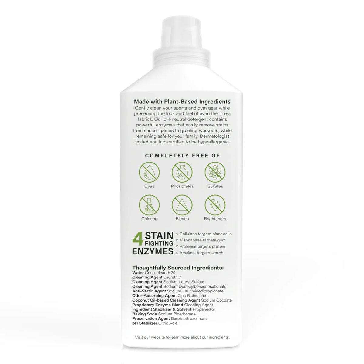 Heritage Park Activewear Laundry Detergent - back of bottle silo image