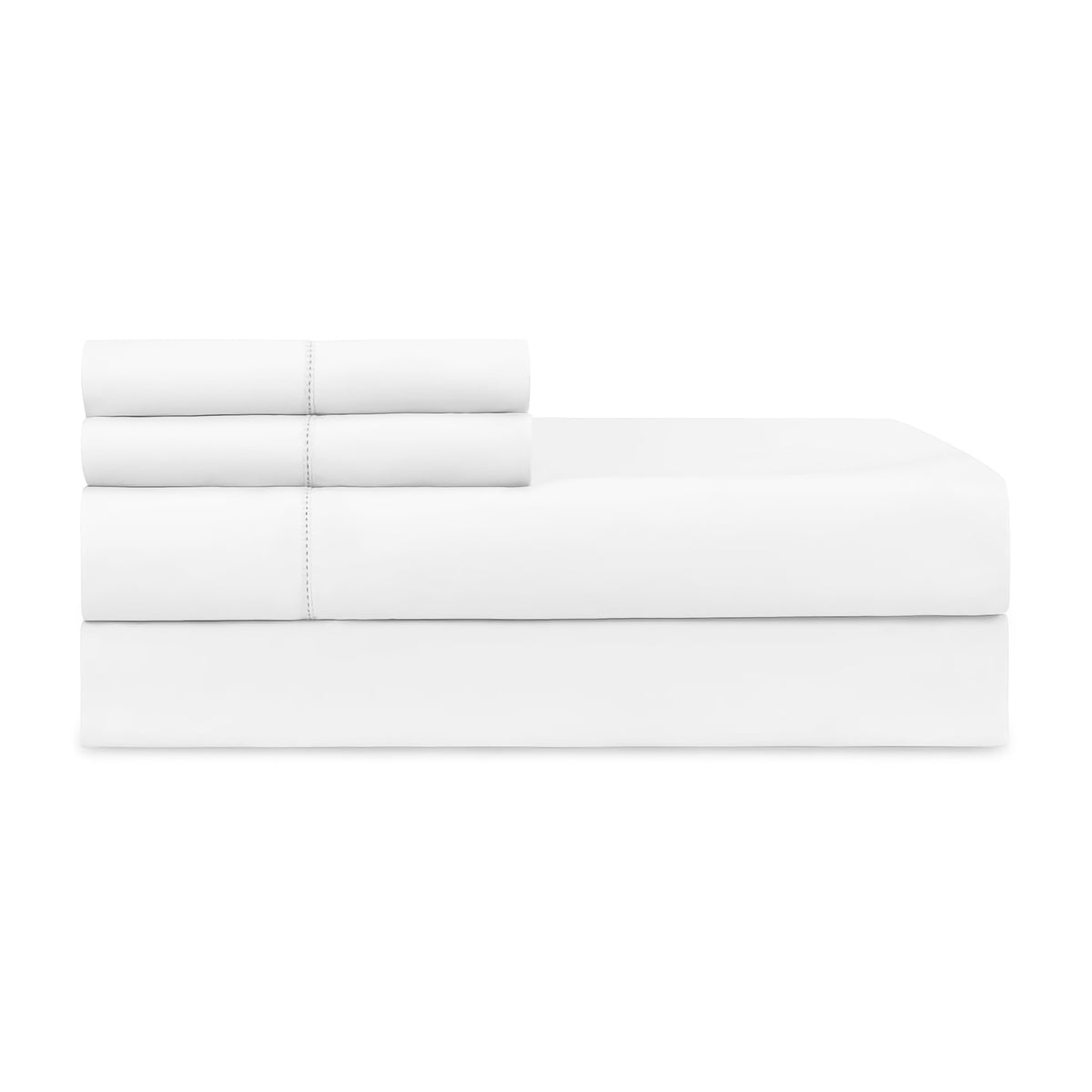 Stack of Folded Home Treasures Ayla Bedding in White