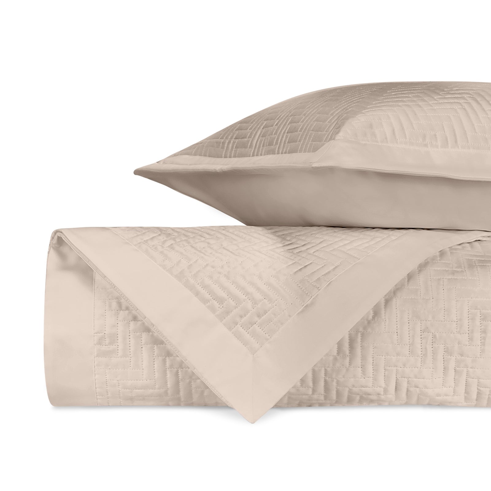 Stack Image of Home Treasures Baxter Royal Sateen Quilted Bedding in Color Caramel