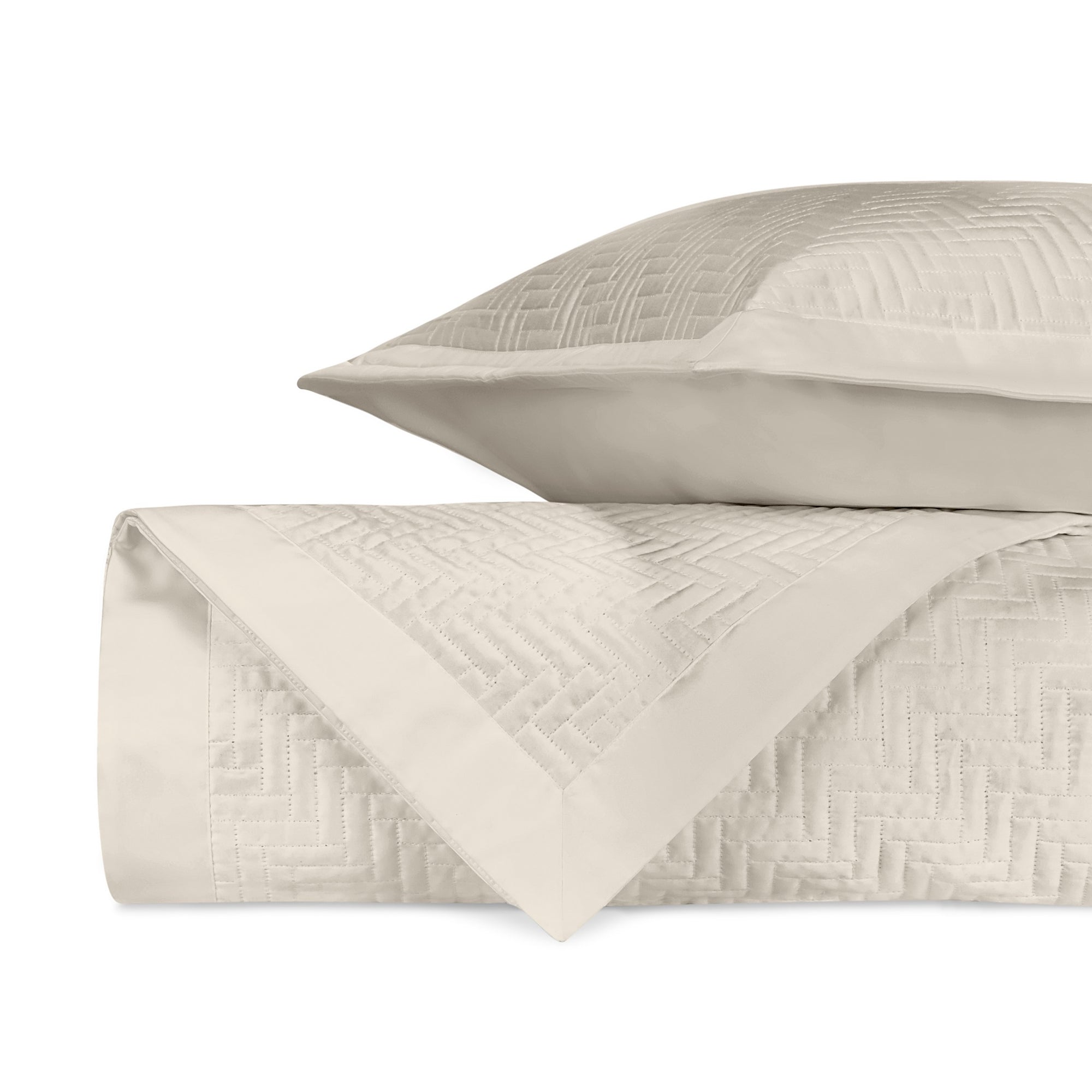 Stack Image of Home Treasures Baxter Royal Sateen Quilted Bedding in Color Khaki