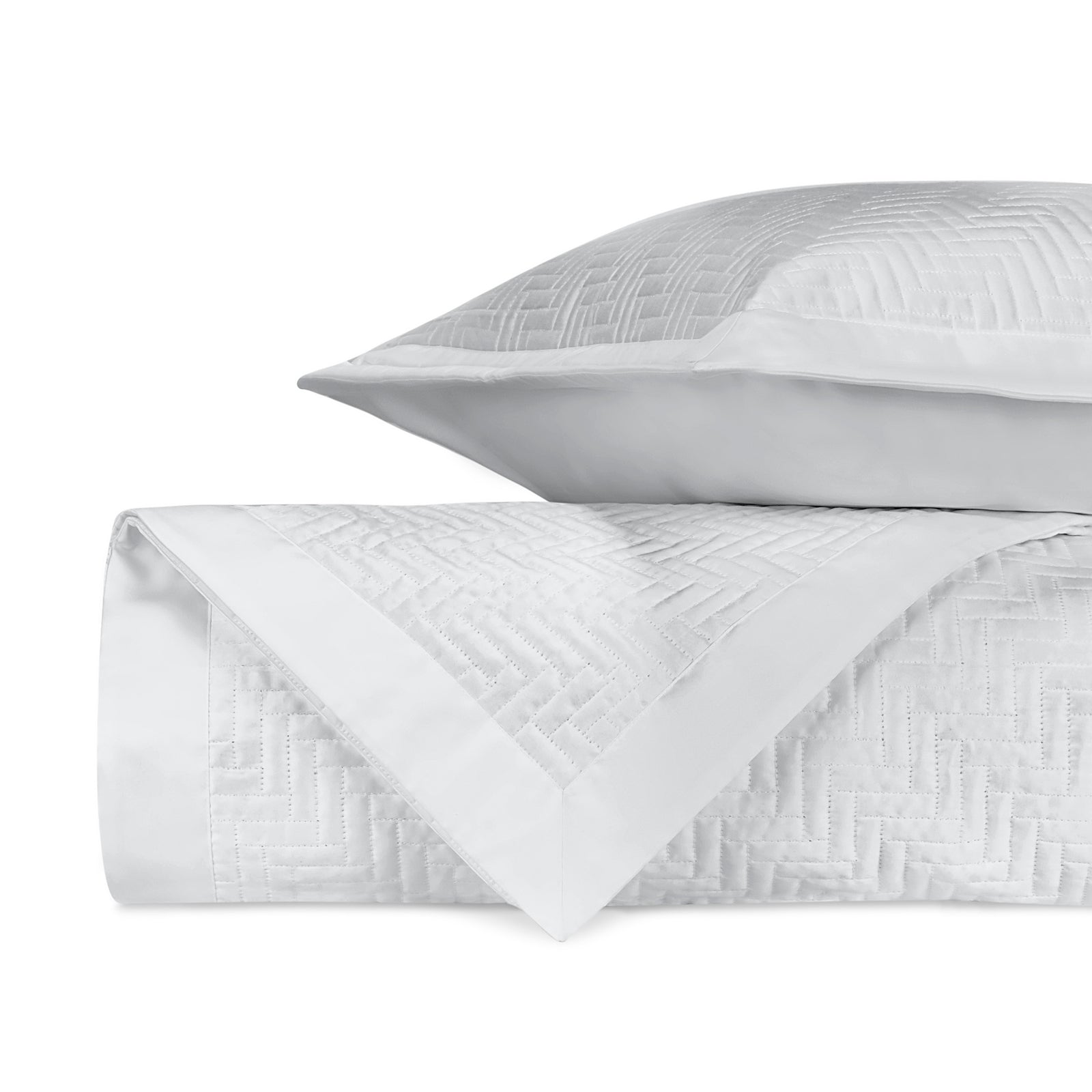 Stack Image of Home Treasures Baxter Royal Sateen Quilted Bedding in Color Pebble